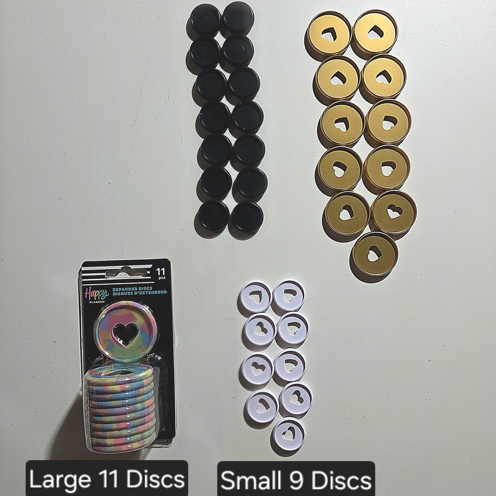 Happy Planner Disc Bundle - Black, Gold, White, Multicolor